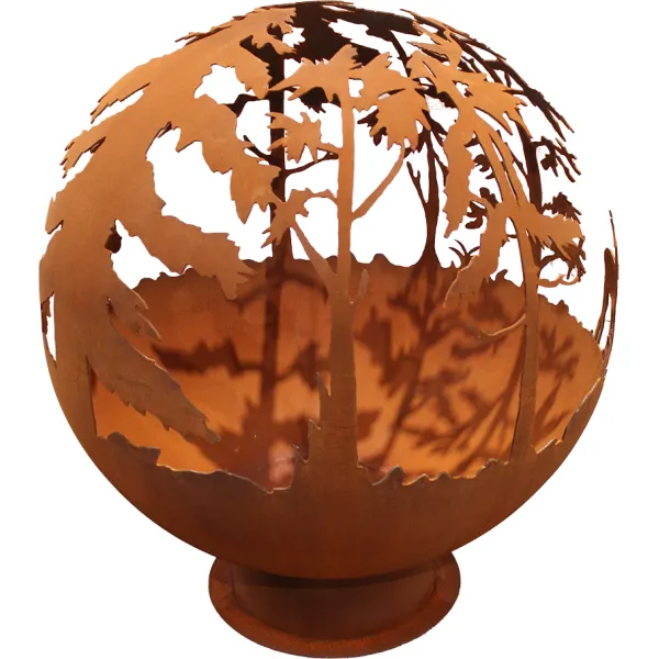 Brasero globe - NORDIQUE en acier corten