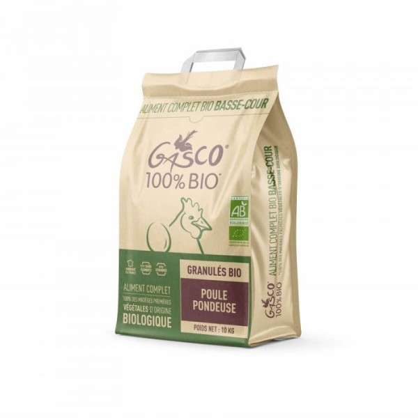 Granulés pour poule pondeuse Bio 10 kg - Marque Gasco