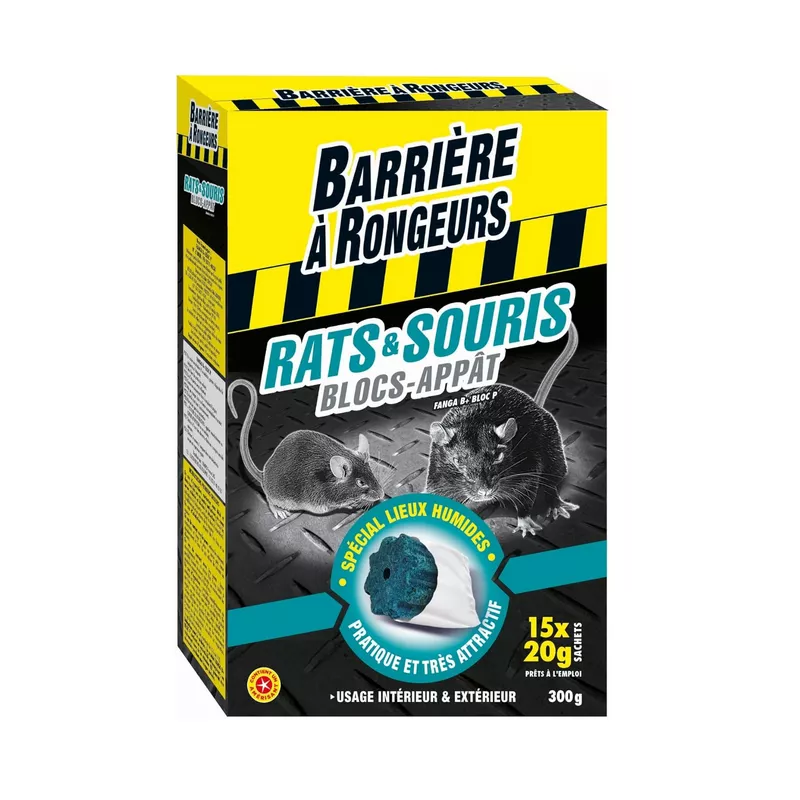 Rats & Souris Blocs-appâts 15 bloc -300g