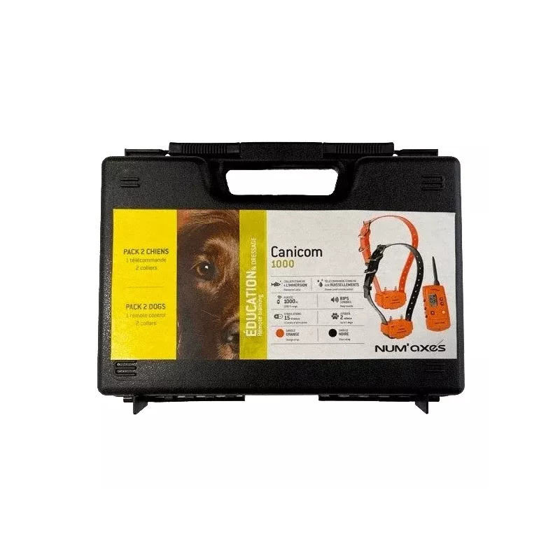 PACK de dressage CANICOM 1000 ORANGE POUR 2 CHIENS