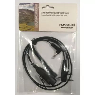 Câble de liaison casque électronique / talkie-walkie avec micro