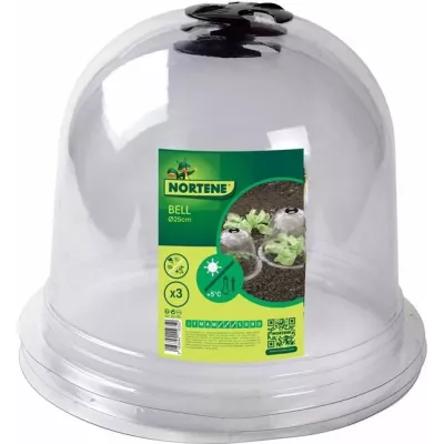Lot 3 cloches transparente PVC
