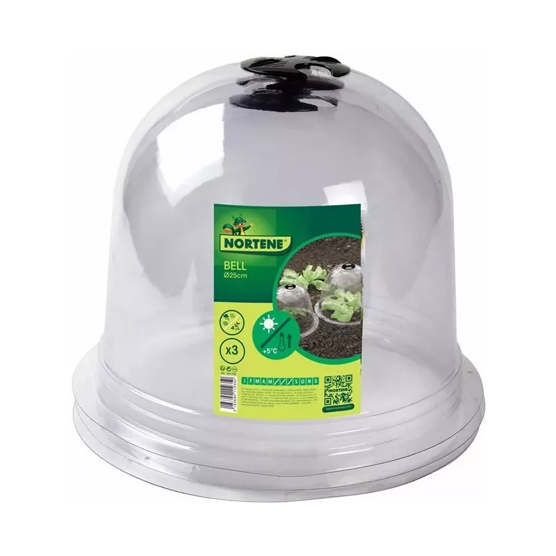 Lot 3 cloches transparente PVC